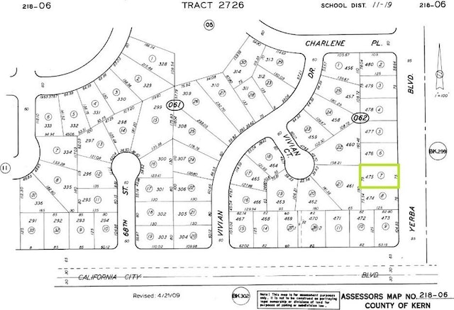 21806207 Yerba Blvd, California City CA, 93505 land for sale