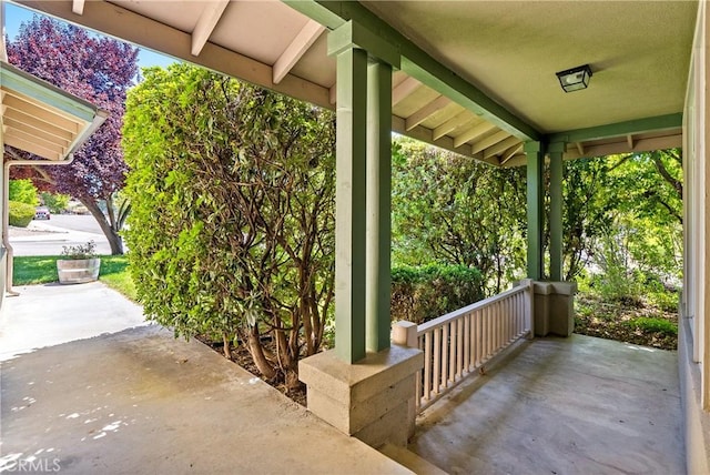 view of patio with covered porch