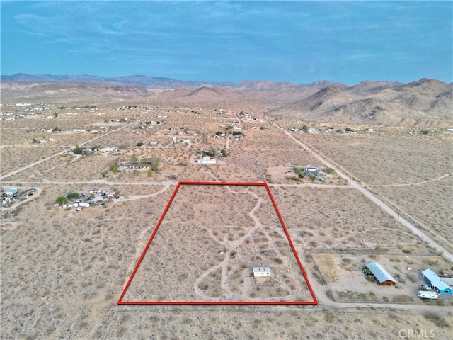 aerial view featuring a mountain view