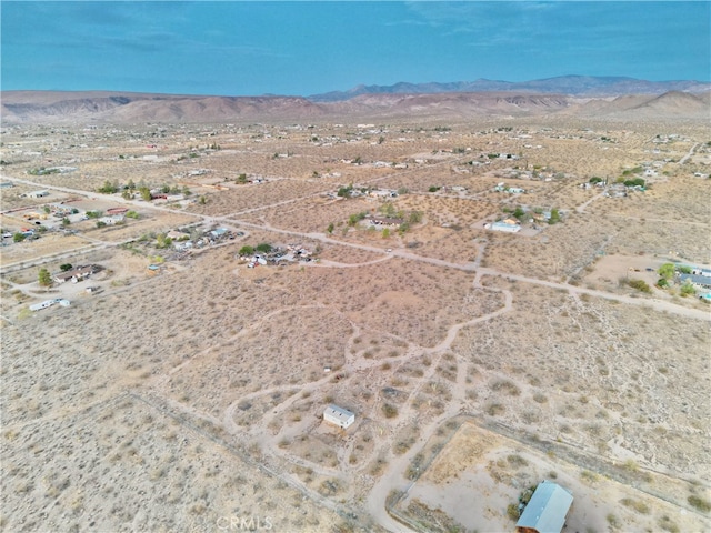 bird's eye view featuring a mountain view