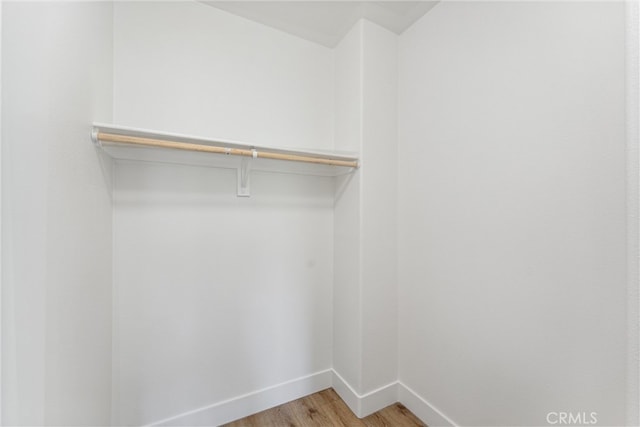 spacious closet with light wood-type flooring