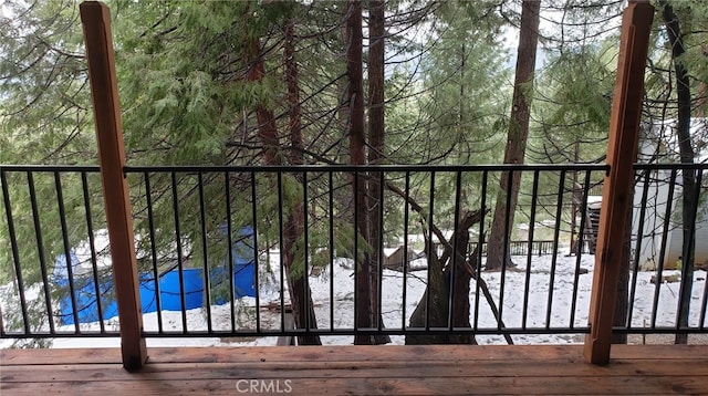7003 Pioneer Dr, Grizzly Flats, CA 95636 - wooden balcony featuring a wooden deck