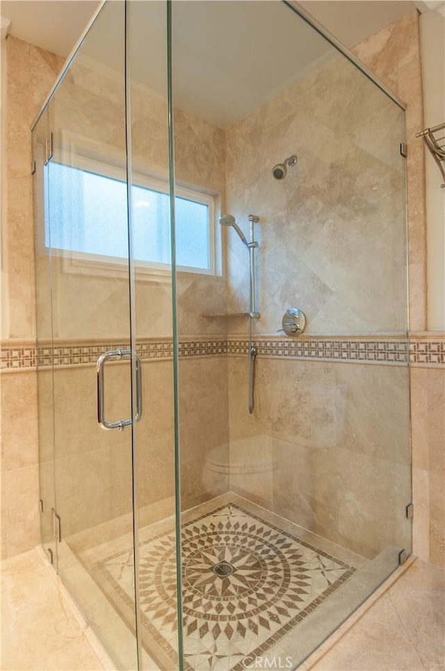 bathroom with walk in shower