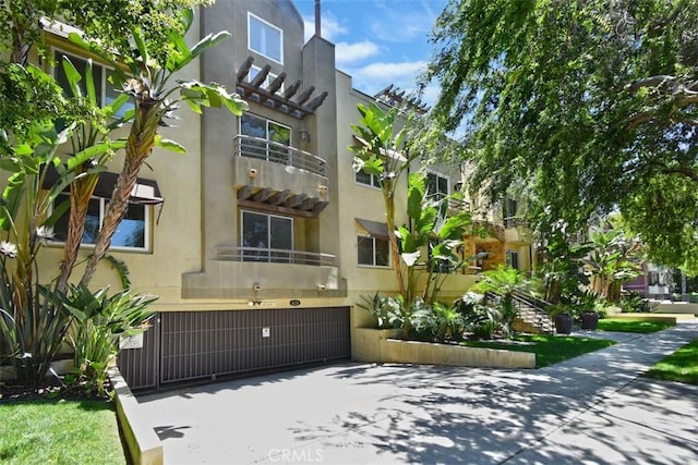 view of property with a garage