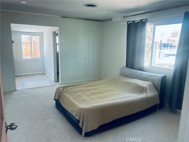 view of carpeted bedroom