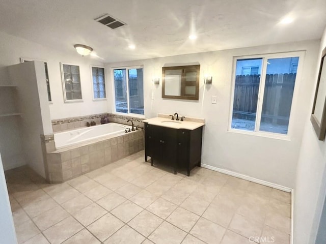 3192 Slice Ct, Borrego Springs, CA 92004 - bathroom featuring vanity, a bath, and tile patterned flooring