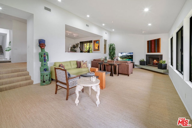 view of carpeted living room