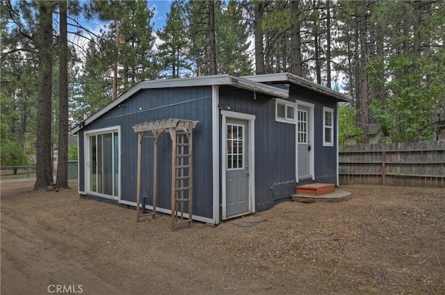 view of outbuilding