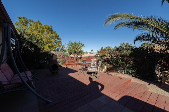 view of wooden deck