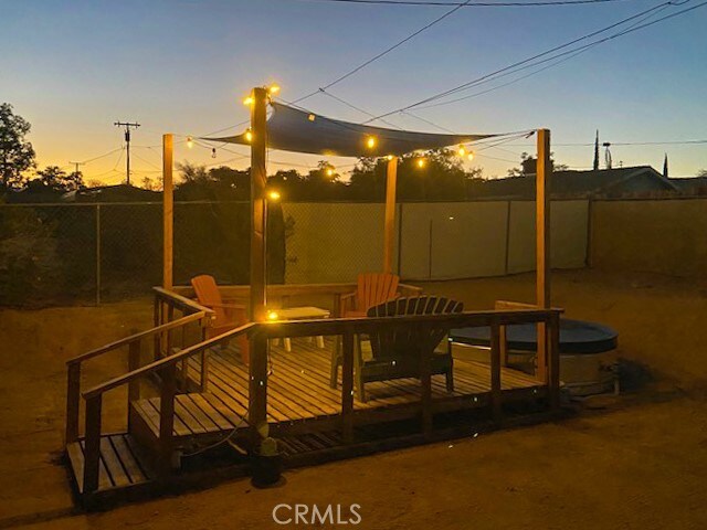 view of deck at dusk