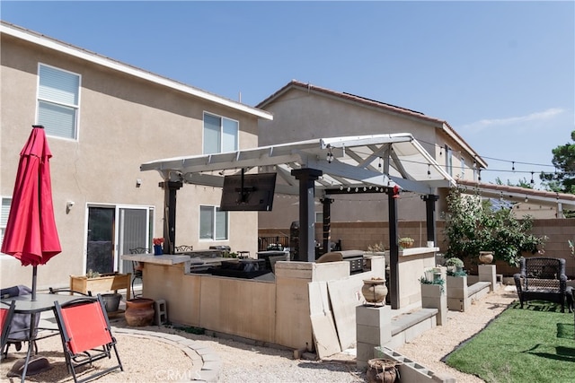 view of patio with a pergola