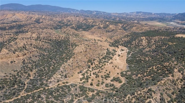 aerial view with a mountain view