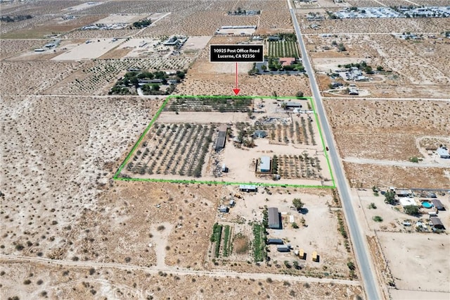 10925 Post Office Rd A/B, Unit A/B, Lucerne Valley, CA 92356 - map / location featuring property boundaries highlighted