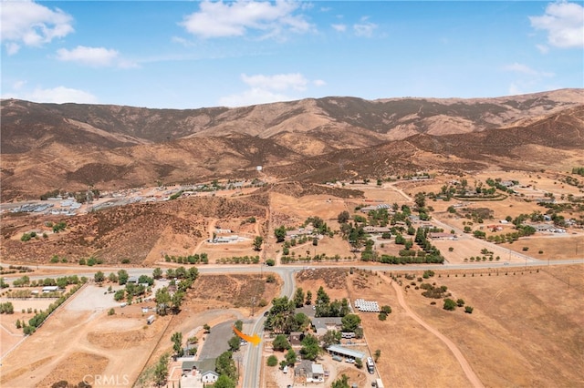 aerial view with a mountain view