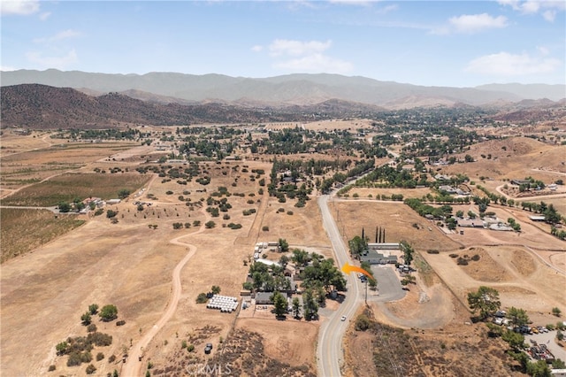 bird's eye view featuring a mountain view