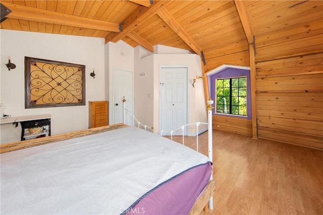 34718 Agua Dulce Canyon Rd, Agua Dulce, CA 91390 - bedroom featuring wood finished floors and wood ceiling