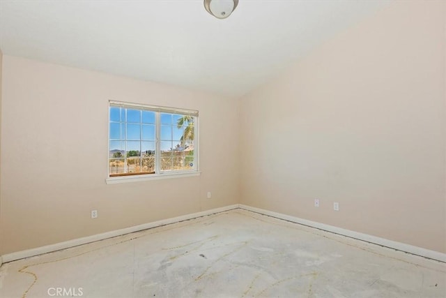 empty room with concrete floors