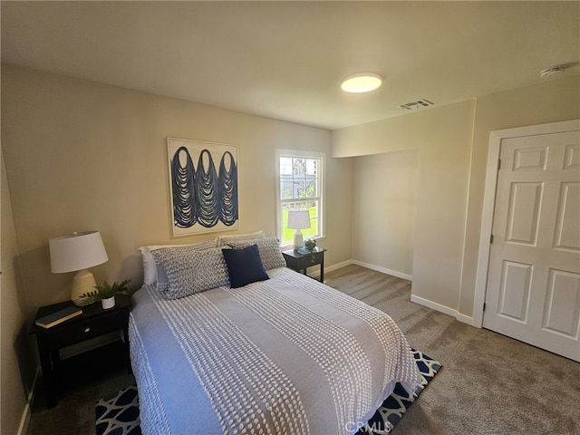 view of carpeted bedroom