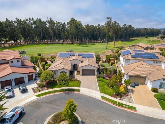 aerial view with a residential view