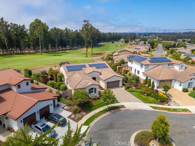 drone / aerial view with a residential view