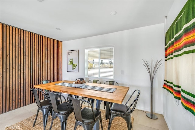 view of tiled dining area