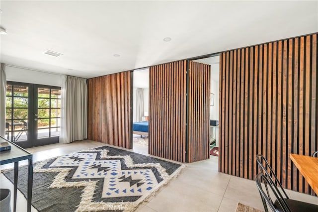 interior space with french doors