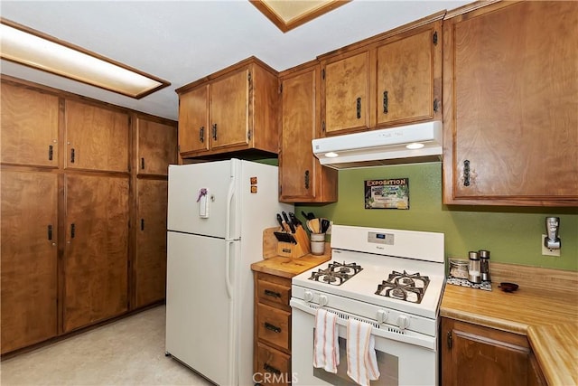 kitchen featuring white appliances