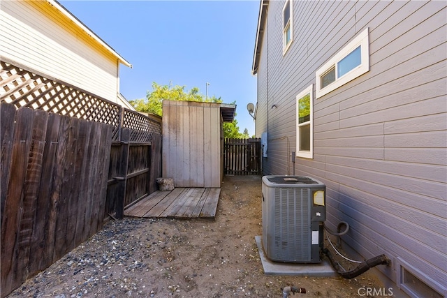 view of yard with central AC