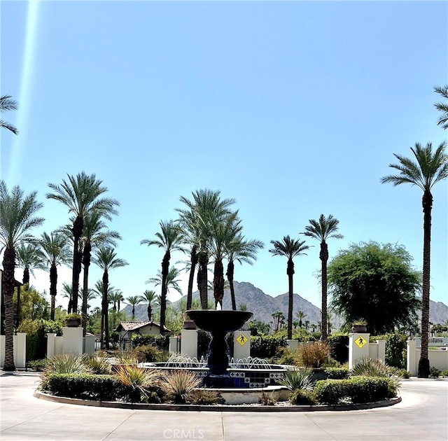 exterior space with a mountain view