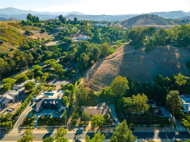 aerial view featuring a mountain view