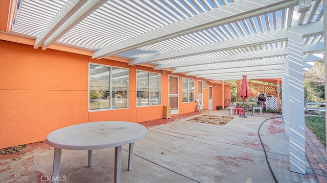 view of patio with a pergola