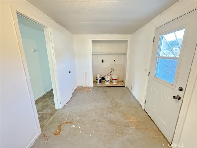 view of clothes washing area