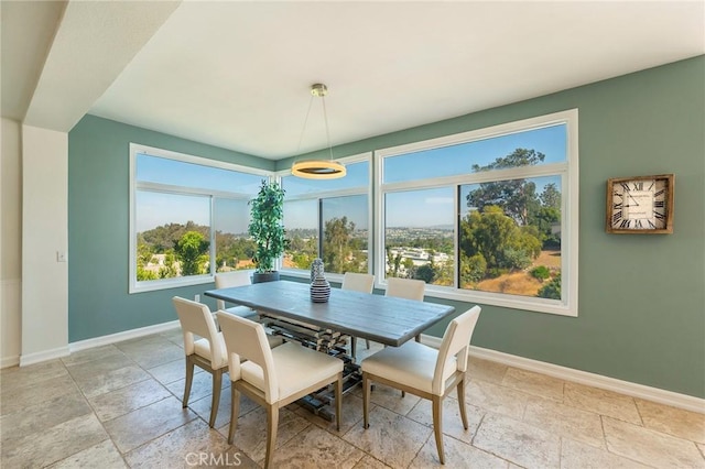 dining space with plenty of natural light