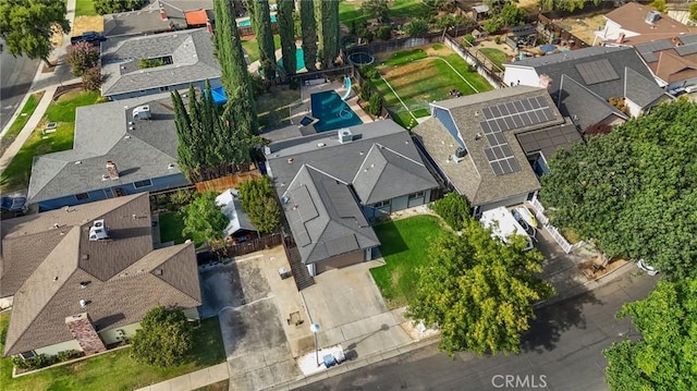 drone / aerial view with a residential view