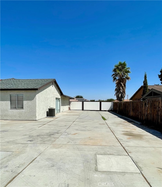 view of patio featuring central AC