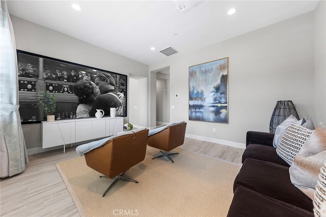 office area featuring light hardwood / wood-style floors