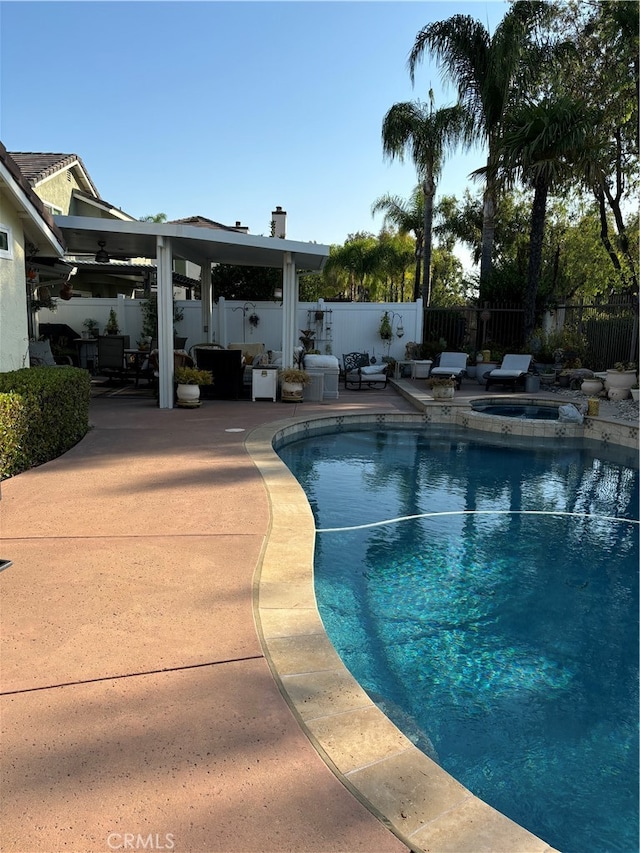 view of pool with a patio area