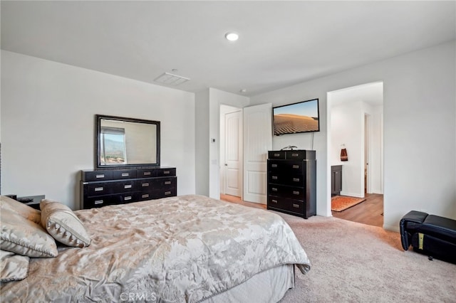 bedroom with carpet floors