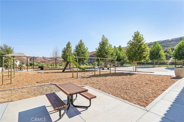 view of jungle gym