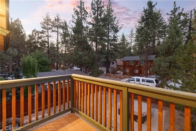 view of deck at dusk