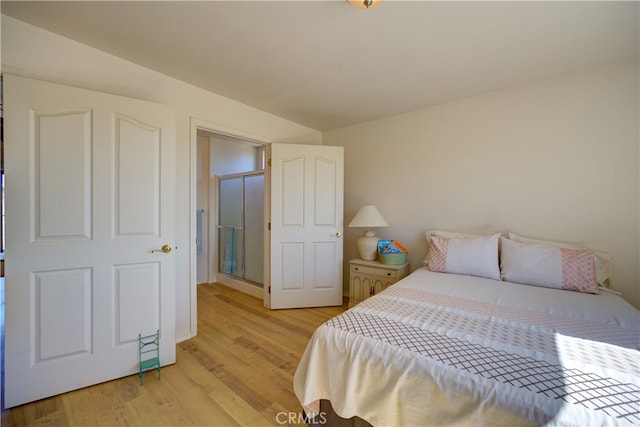 bedroom featuring light wood-type flooring