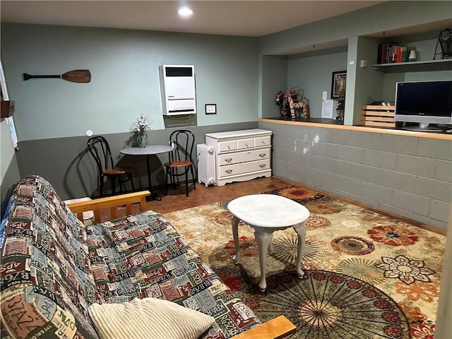 living room featuring hardwood / wood-style floors