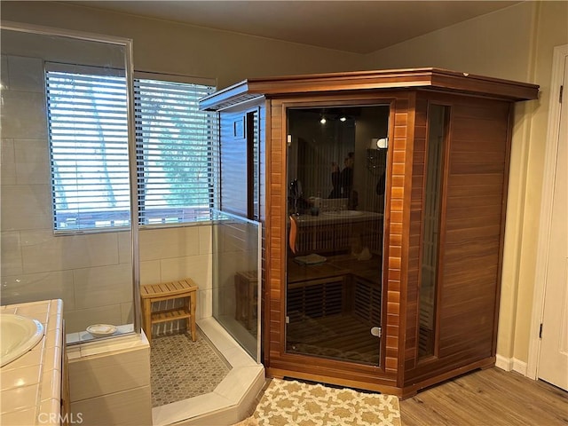 interior space featuring hardwood / wood-style flooring