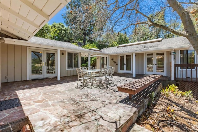 view of patio / terrace featuring french doors