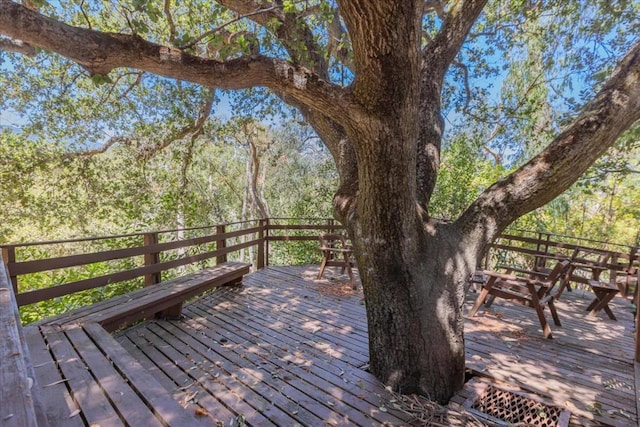 view of wooden terrace