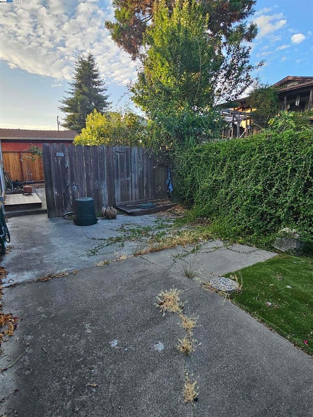 view of yard featuring a patio