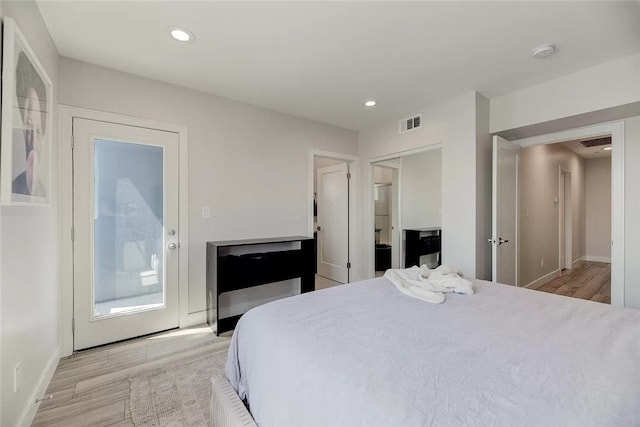 2151 S W View St, Los Angeles, CA 90016 - bedroom featuring light wood finished floors and recessed lighting