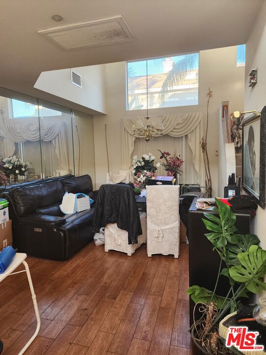 living room featuring hardwood / wood-style floors