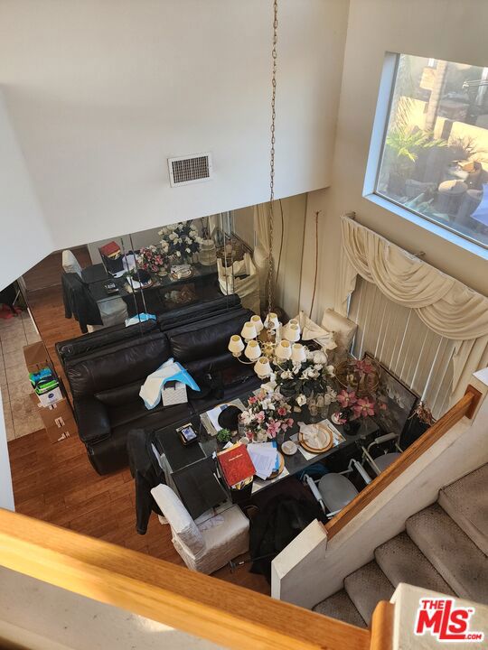 living room featuring wood-type flooring