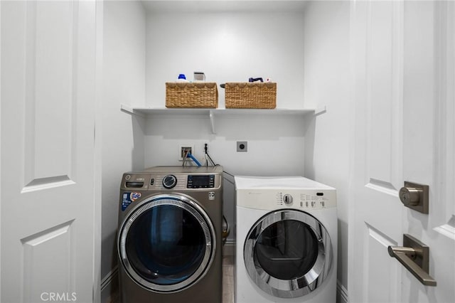 laundry room with washer and clothes dryer